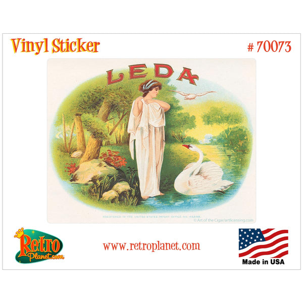 Leda Cigar Label Vinyl Sticker