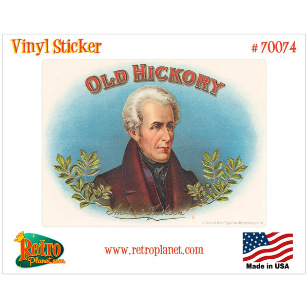 Old Hickory Cigar Label Vinyl Sticker