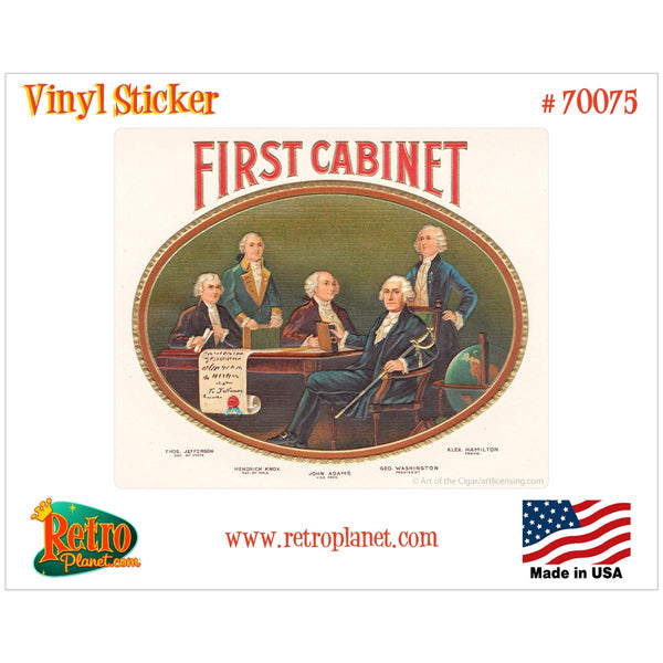First Cabinet Cigar Label Vinyl Sticker