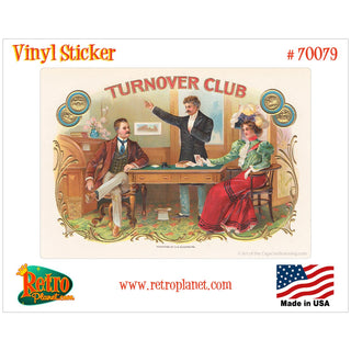 Turnover Club Cigar Label Vinyl Sticker