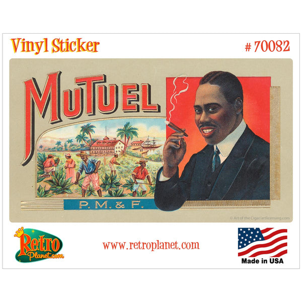 Mutuel Cigar Label Vinyl Sticker