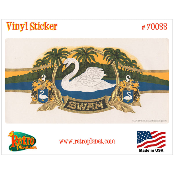 Swan Cigar Label Vinyl Sticker