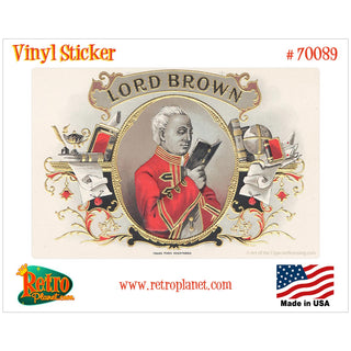 Lord Brown Cigar Label Vinyl Sticker