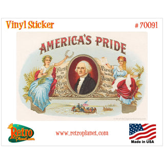 America's Pride Cigar Label Vinyl Sticker