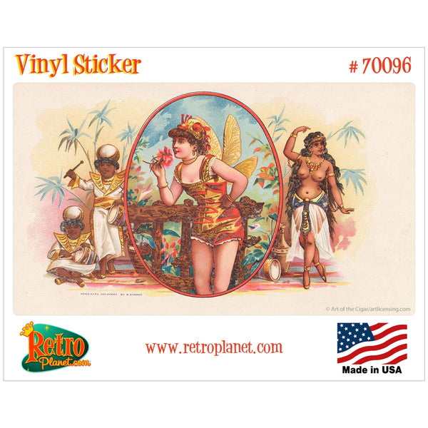 Cuba Women Cigar Label Vinyl Sticker