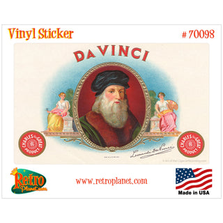 Leonardo Da Vinci Cigar Label Vinyl Sticker