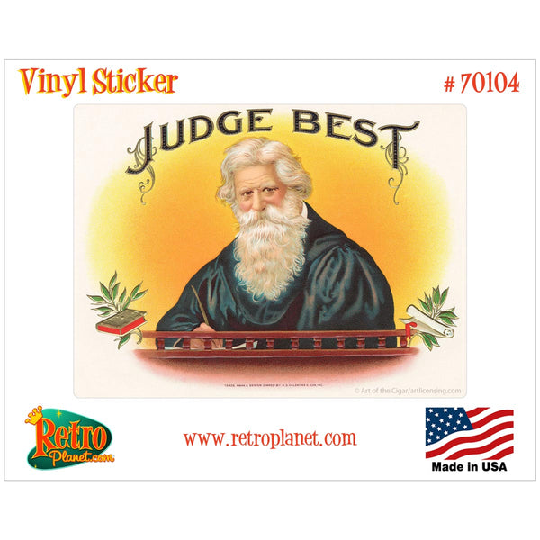 Judge Best Cigar Label Vinyl Sticker