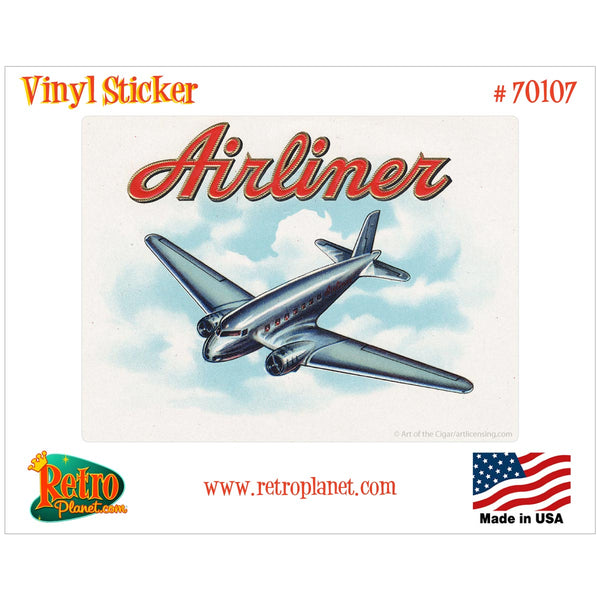 Airliner Cigar Label Vinyl Sticker