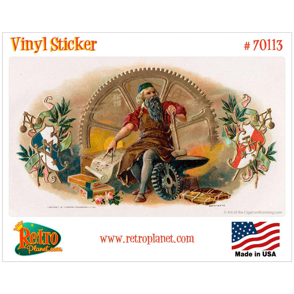 Inventor Cigar Label Vinyl Sticker