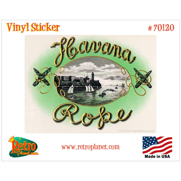 Havana Rope Cigar Label Vinyl Sticker