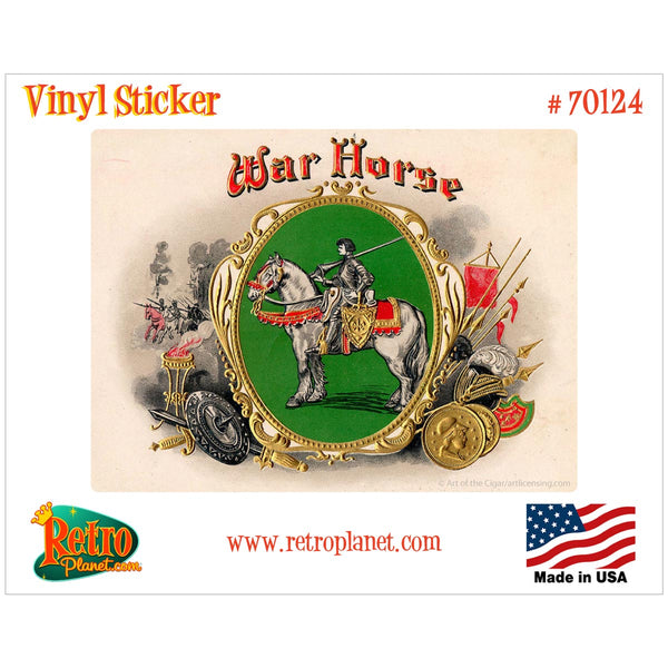 War Horse Cigar Label Vinyl Sticker