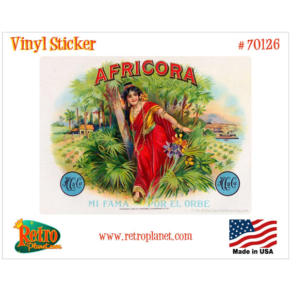 Africora Cigar Label Vinyl Sticker