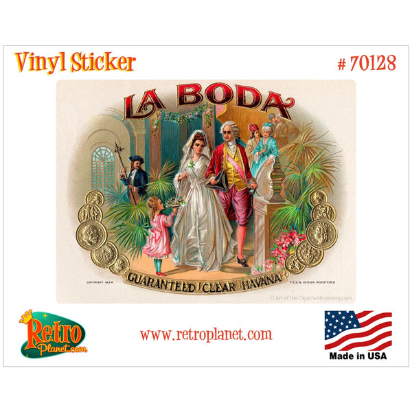 La Boda Cigar Label Vinyl Sticker