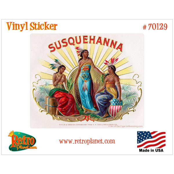 Susquehanna Cigar Label Vinyl Sticker