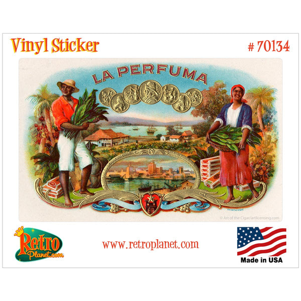 La Perfuma Cigar Label Vinyl Sticker