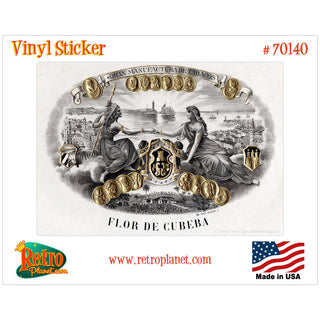 Flor De Cubeba Cigar Label Vinyl Sticker