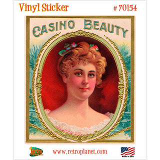 Casino Beauty Cigar Label Vinyl Sticker