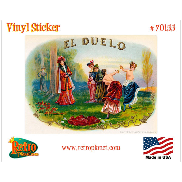 El Duelo Cigar Label Vinyl Sticker