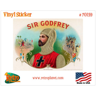 Sir Godfrey Cigar Label Vinyl Sticker