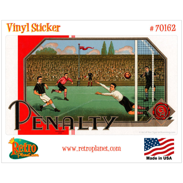 Penalty Soccer Cigar Label Vinyl Sticker