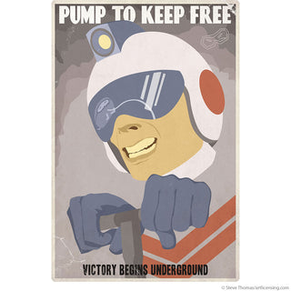 Pump To Keep Free Dig Dug Wall Decal