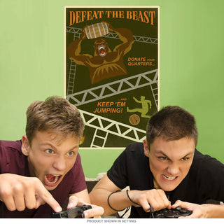 Defeat The Beast Donkey Kong Wall Decal