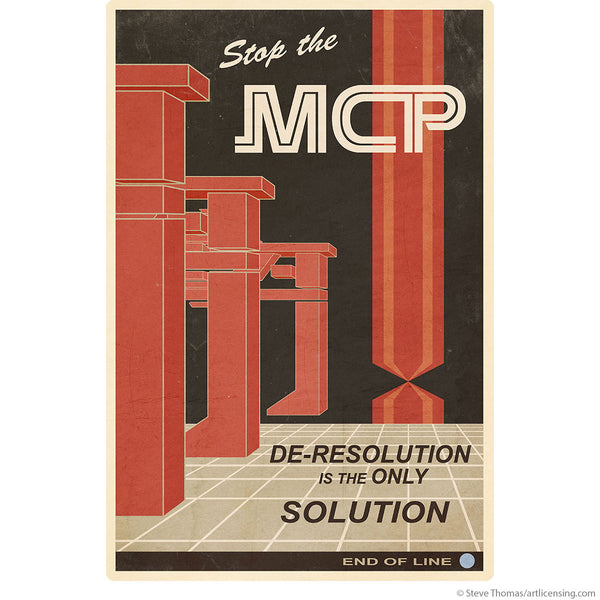 De-Resolution Solution MCP Tron Wall Decal