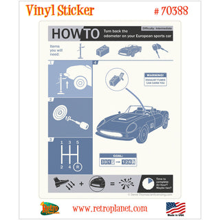 How To Turn Back The Odometer Vinyl Sticker