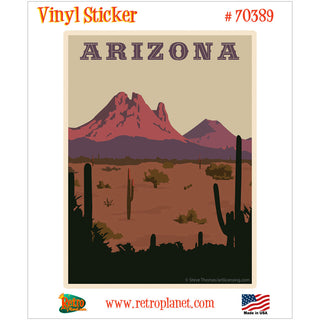 Arizona Desert Mountain Vinyl Sticker