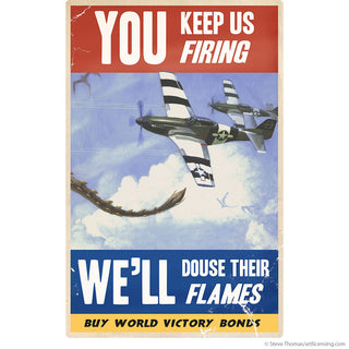 Dragon Dogfight Propaganda Wall Decal