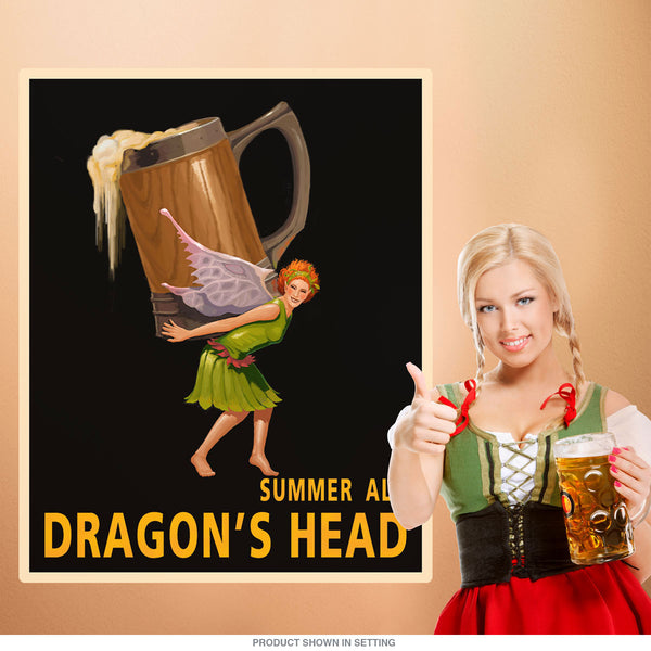 Dragons Head Ale Fairy Beer Wall Decal