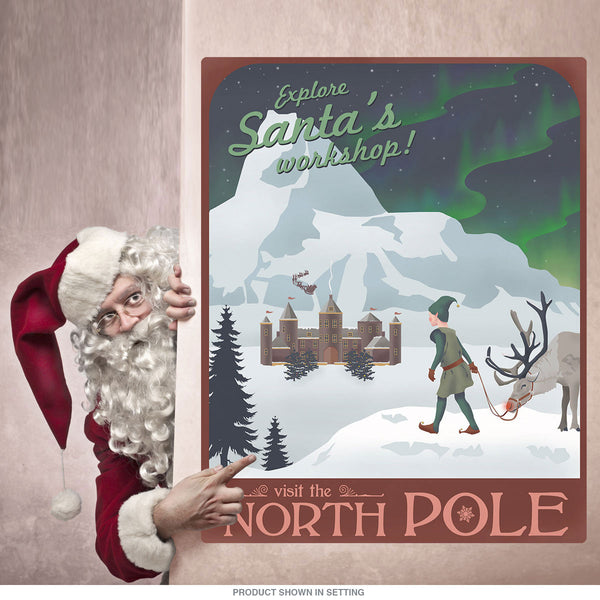 North Pole Christmas Santas Workshop Wall Decal