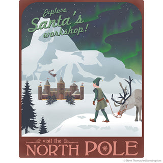 North Pole Christmas Santas Workshop Wall Decal