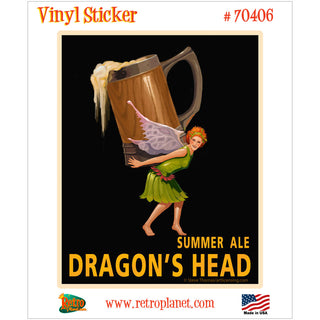 Dragons Head Ale Fairy Beer Vinyl Sticker
