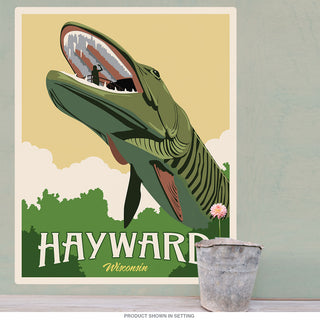 Hayward WI Muskie Fishing Museum Wall Decal