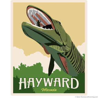 Hayward WI Muskie Fishing Museum Wall Decal