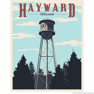 Hayward WI Muskie Water Tower Wall Decal