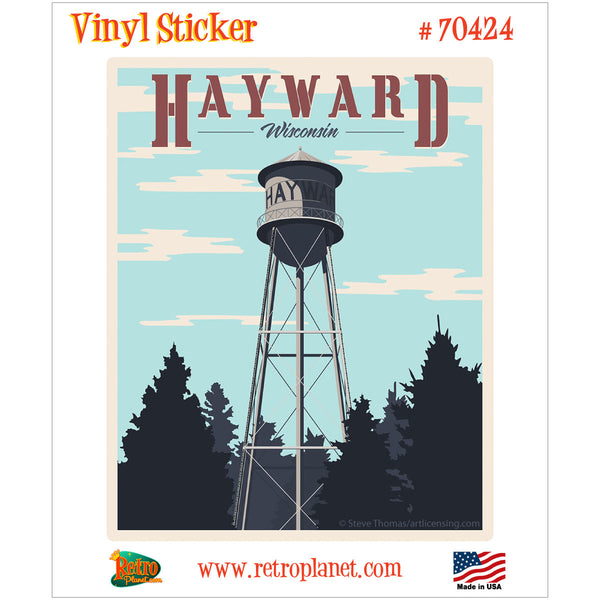 Hayward Muskie Water Tower Vinyl Sticker