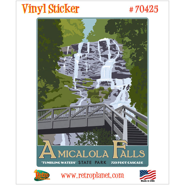 Amicaola Falls Park Georgia Vinyl Sticker