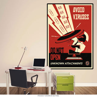 Avoid Viruses Propaganda Wall Decal