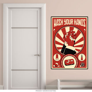 Wash Your Hands Propaganda Wall Decal