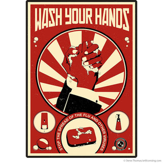 Wash Your Hands Propaganda Wall Decal