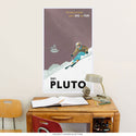 Ski Pluto Winter Space Travel Wall Decal