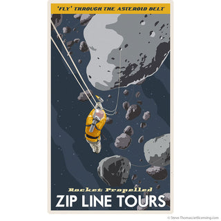Asteroids Zip Line Tours Wall Decal