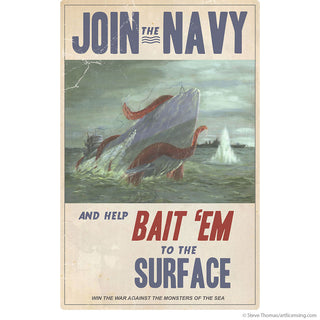 Join The Navy Sci-Fi Propaganda Wall Decal
