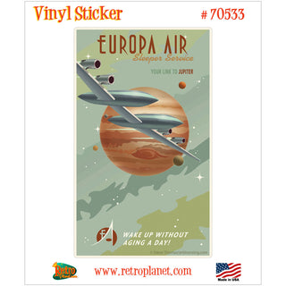 Europa Air Jupiter Space Travel Vinyl Sticker