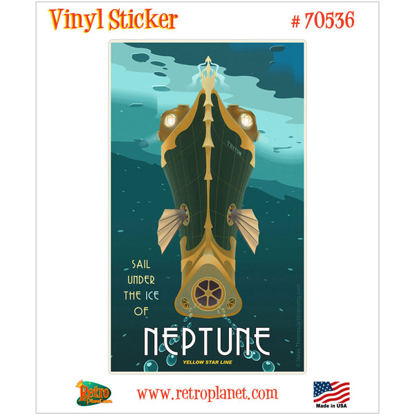 Sail Under The Ice Of Neptune Vinyl Sticker