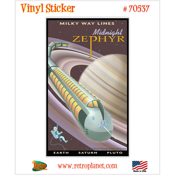 Saturn Midnight Zephyr Space Vinyl Sticker