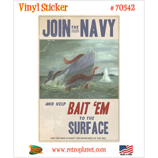 Join The Navy Sci-Fi Propaganda Vinyl Sticker