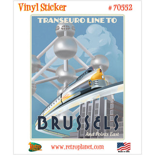 Transeuro Line To Brussels Vinyl Sticker
